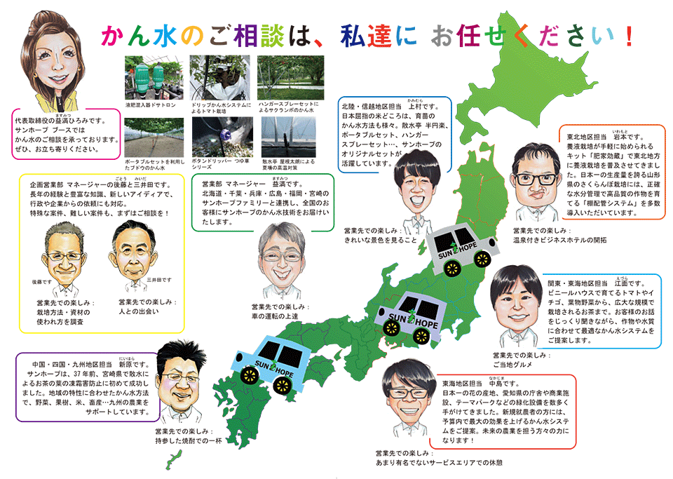 かん水のご相談は私達にお任せください！
